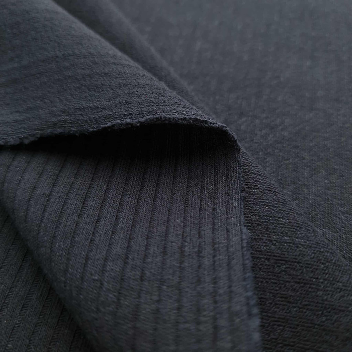 Ribbed Knit HARMONIA 260g - BLACK  (D-16)