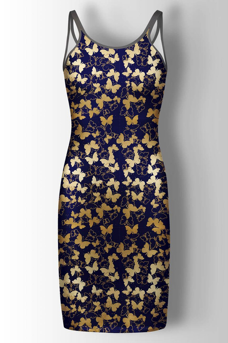 BUTTERFLIES / gold - brushed knitwear with elastane ITY