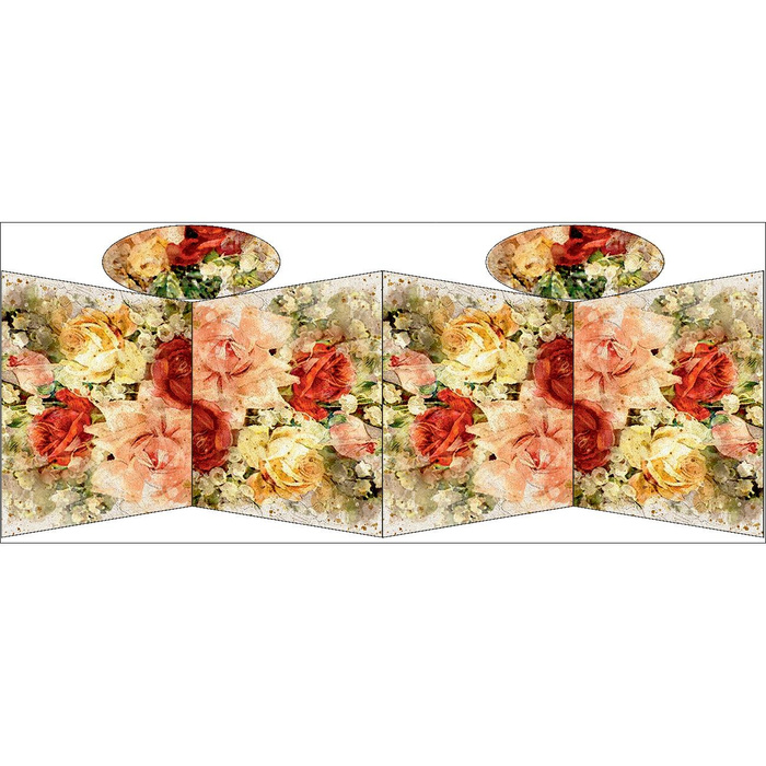 TOTE BAG - WATERCOLOR FLOWERS PAT. 7 - sewing set