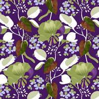 FLORAL AUTUMN M. 5 - leichte Maschenware angeraut