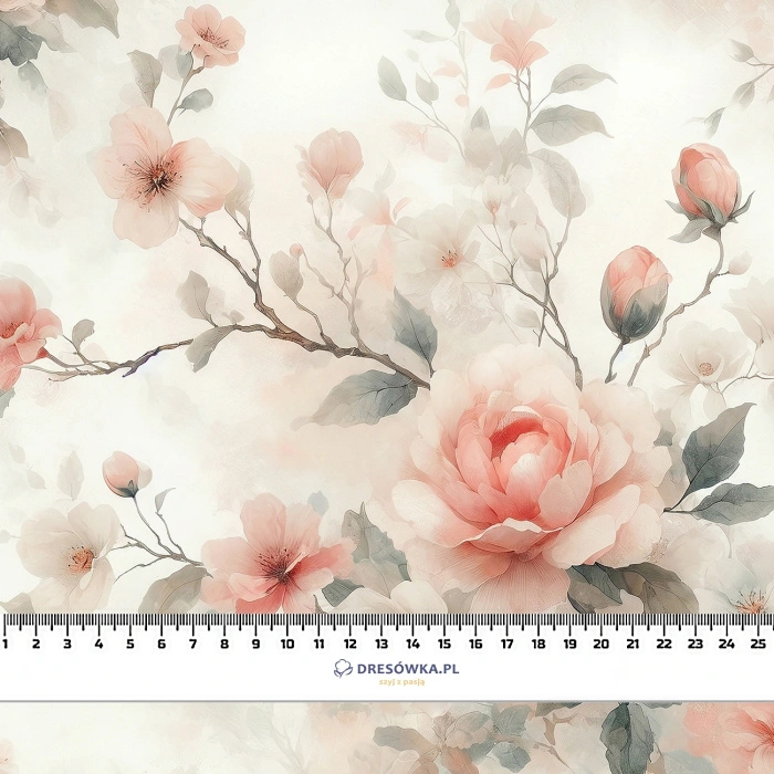 PASTEL FLOWERS WZ. 26 - Sommersweat mit Elastan