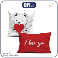 OZDOBNÉ POLŠTÁŘE - I LOVE YOU / medvídek