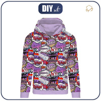 CLASSIC DAMEN HOODIE (POLA) - COMICS (violet - rot) - Sommersweat
