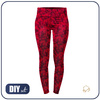 SPORTS LEGGINGS - ROSES - M