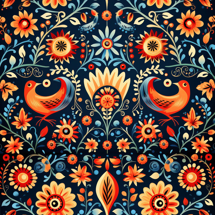 Folk Art wz.5- Welur tapicerski