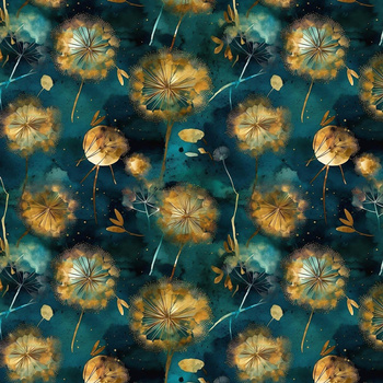 WATERCOLOR DANDELION PAT. 1 - light brushed knitwear