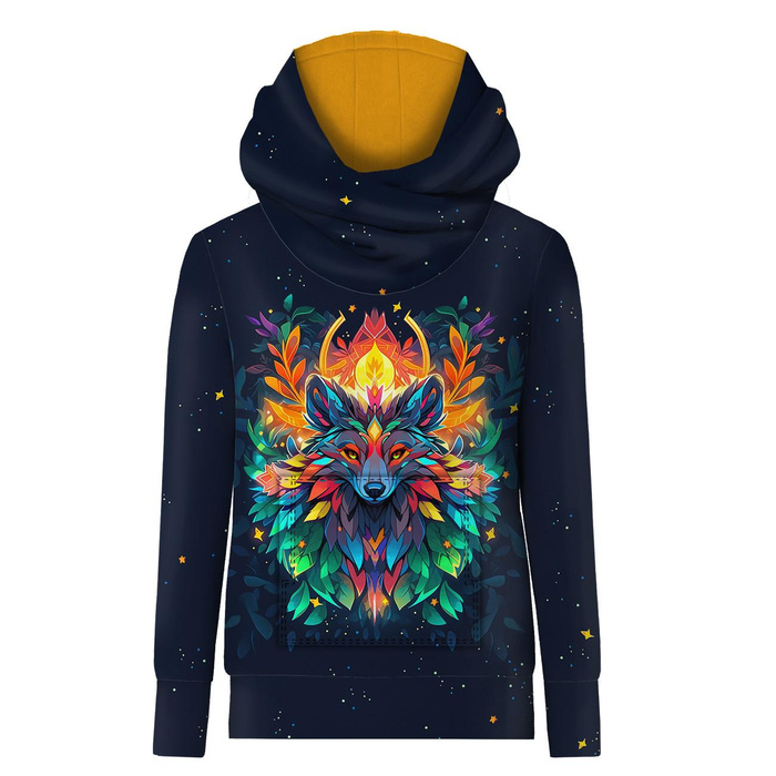 UNISEX HOODIE (HYDRA) -  Animals mandala wz.4 - sewing set (110/116)