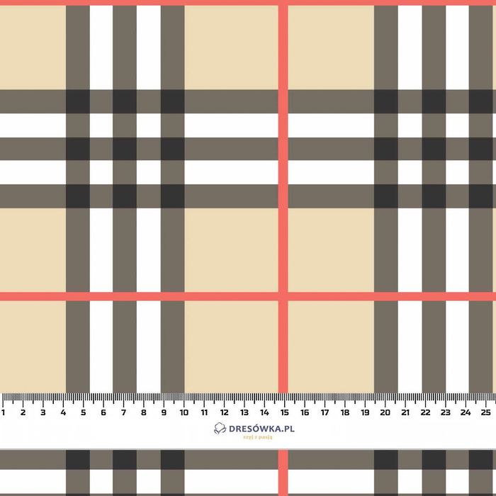 CHECK PAT. 13 / beige - looped knit fabric