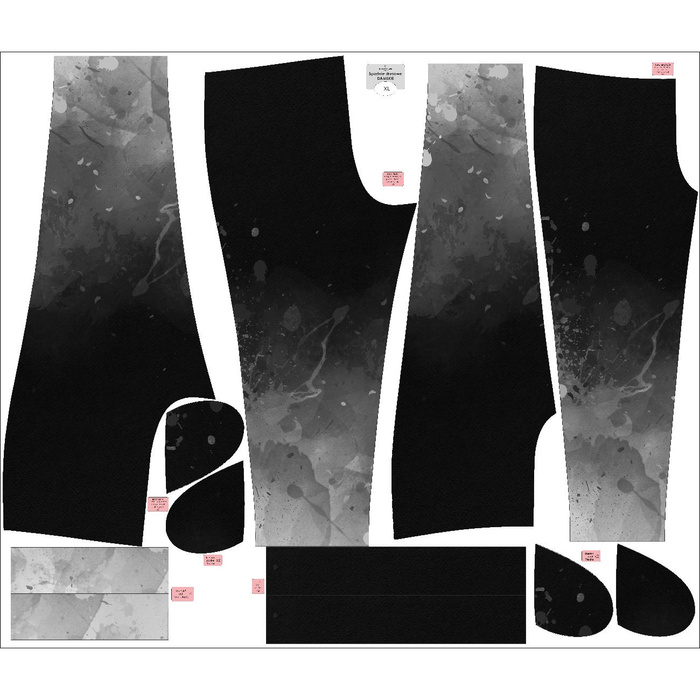 WOMEN'S JOGGERS (NOEMI) - SPECKS (grey) / black - sewing set