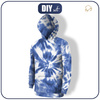 MEN’S HOODIE - BATIK pat. 2 / classic blue - sewing set XXXL