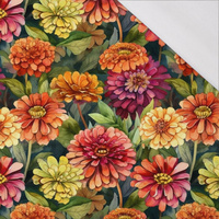 FLOWERS PAPAYA ORANGE WZ. 4 - Single Jersey