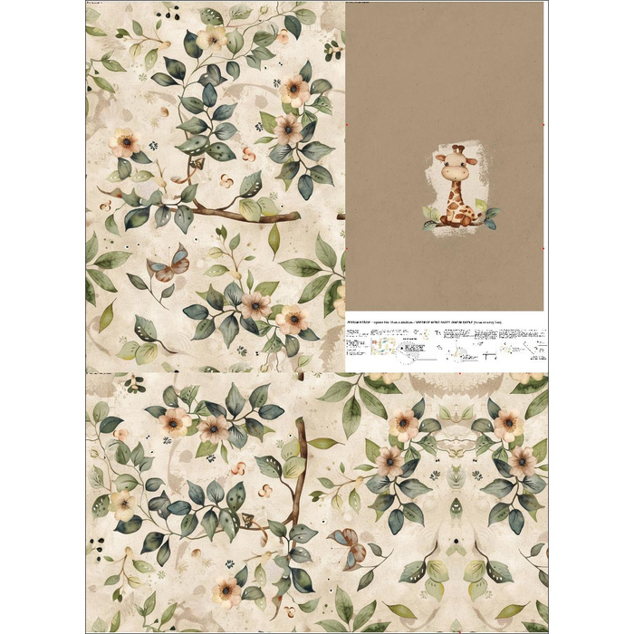 KIDS BEDDING -  LITTLE GIRAFFE - sewing set