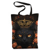 SHOPPER BAG - GOTHIC CAT - Waterproof woven fabric - sewing set