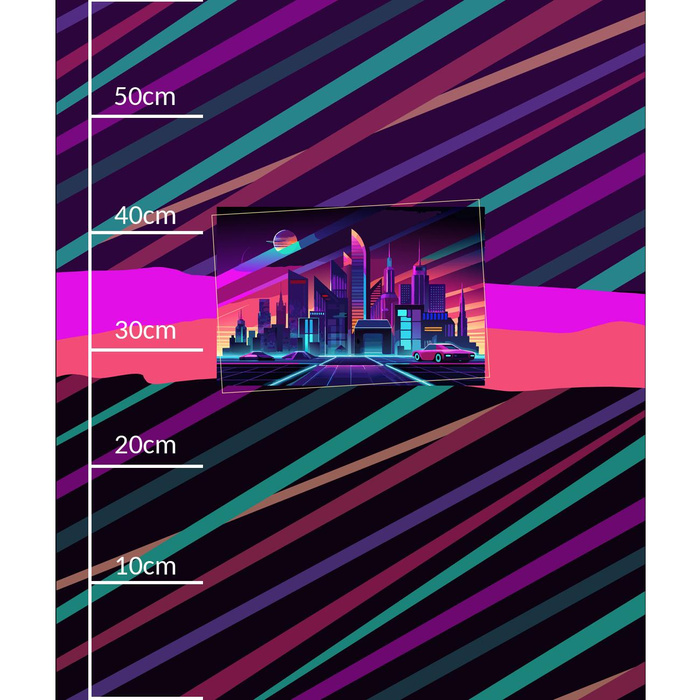 NEON GALAXY WZ.7 - panel (60cm x 50cm)- single jersey s elastanem ITY