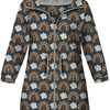 KIDS PARKA (ARIEL) - VALENTINE'S RAINBOW pat. 2 / graphite (RAINBOWS AND HEARTS) - softshell (110/116)