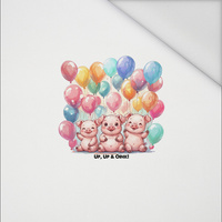 CUTE PIGS - panel (60cm x 50cm) Waterproof woven fabric