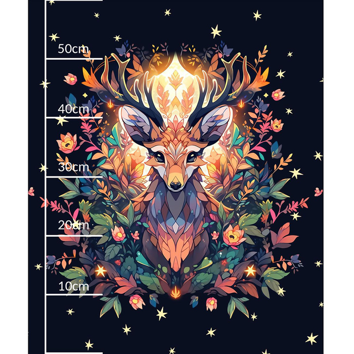 ANIMALS MANDALA wz.2 - Panel (60cm x 50cm)  Polster- Velours