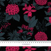 FLOWERS / viva magenta- single jersey with elastane ITY