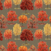 AUTUMN TREES / khaki (PUMPKIN GARDEN) - Waterproof woven fabric