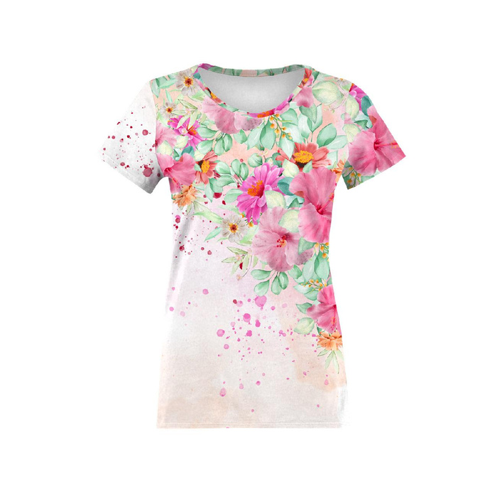 DAMEN T-SHIRT - STOCKROSEN M. 2 - Single Jersey XL