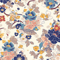 MIX FLOWERS - Krepp