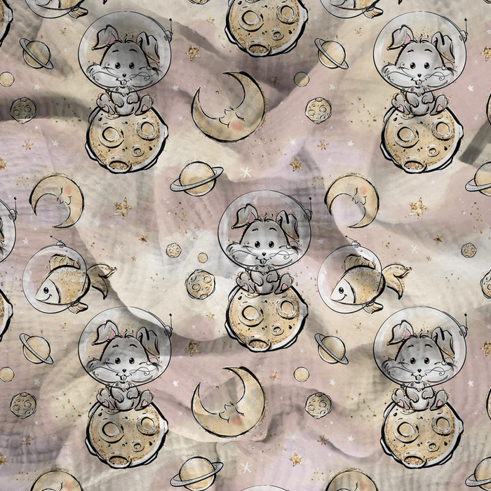SPACE CUTIES pat. 4 (CUTIES IN THE SPACE) - Cotton muslin