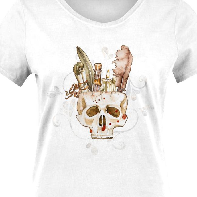 T-SHIRT DAMSKI - CZASZKA wz.2 (MAGIC) - single jersey L