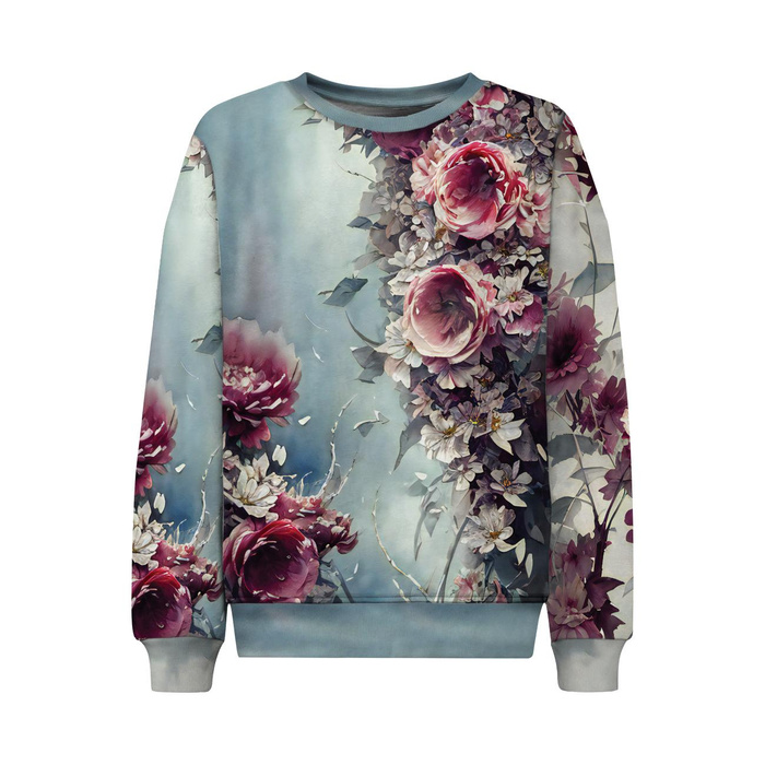 VINTAGE FLOWERS Pat. 5 - panel (80cm x 155cm) brushed knitwear with elastane ITY