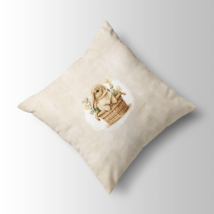 HÄSCHEN IM KORB M. 2 - Paneel (60cm x 50cm) Wasserabweisende Webware