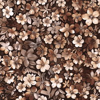 FLOWERS WZ.8/ Mocha Mousse  - Krep