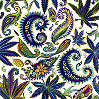 Hemp leaves WZ. 4 - Webware für Tischdecken