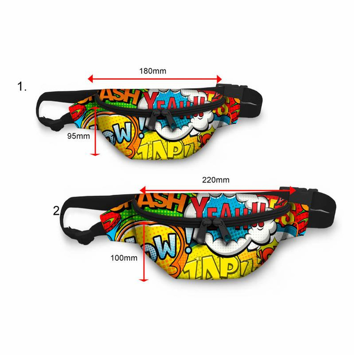 HIP BAG - COMIC BOOK / Choice of sizes