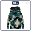 Sweatshirt mit Schalkragen und Fledermausärmel (FURIA) - ABSTRAKTION Ms. 4 - Sommersweat - XXXL