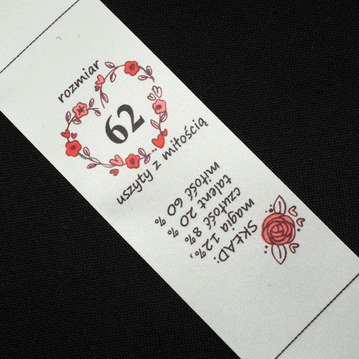 Mädchen Textillabel - Größe 56 - 4 Stck Set