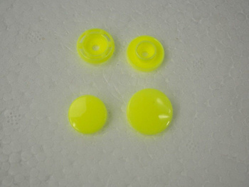 DRUCKKNÖPFE KAM 14 mm - NEON GELB 10 set