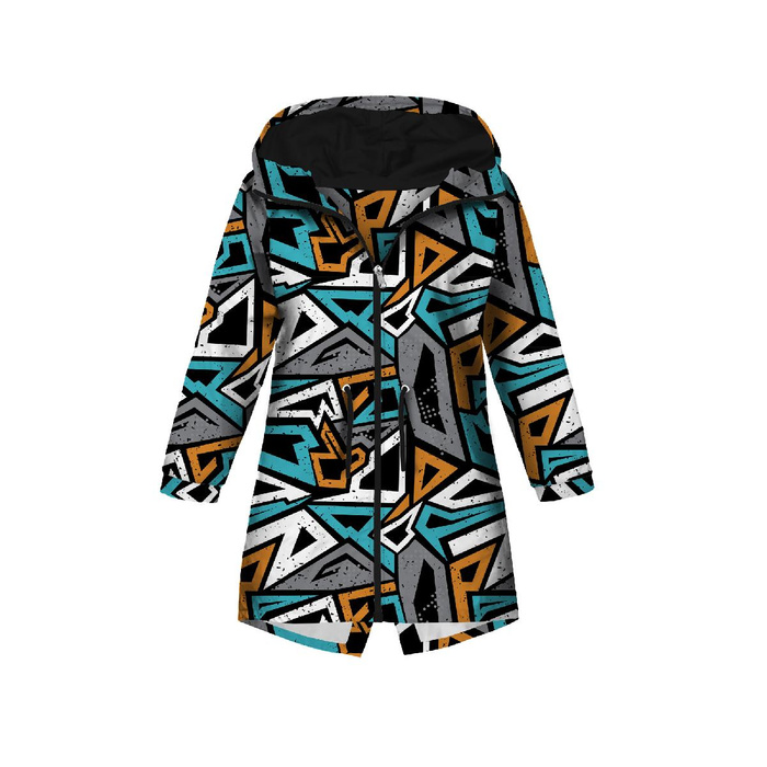 DĚTSKÁ BUNDA PARKA (ARIEL) - GRAFFITI - softshell (146-152)