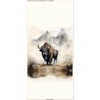 KISSEN 45x45 - WATERCOLOR BISON - Vorderseite + Rückseite