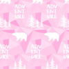BÄREN (Adventure) / rosa - leichte Maschenware angeraut