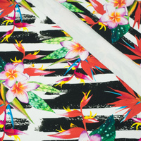BLUMEN AUF DER ZEBRA - French Terry mit Elasthan PE240