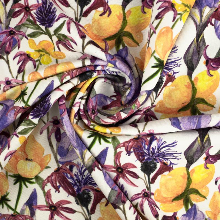 IRISES (IN THE MEADOW) - single jersey with elastane 