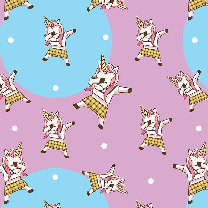 UNICORNS pat. 6 - single jersey with elastane