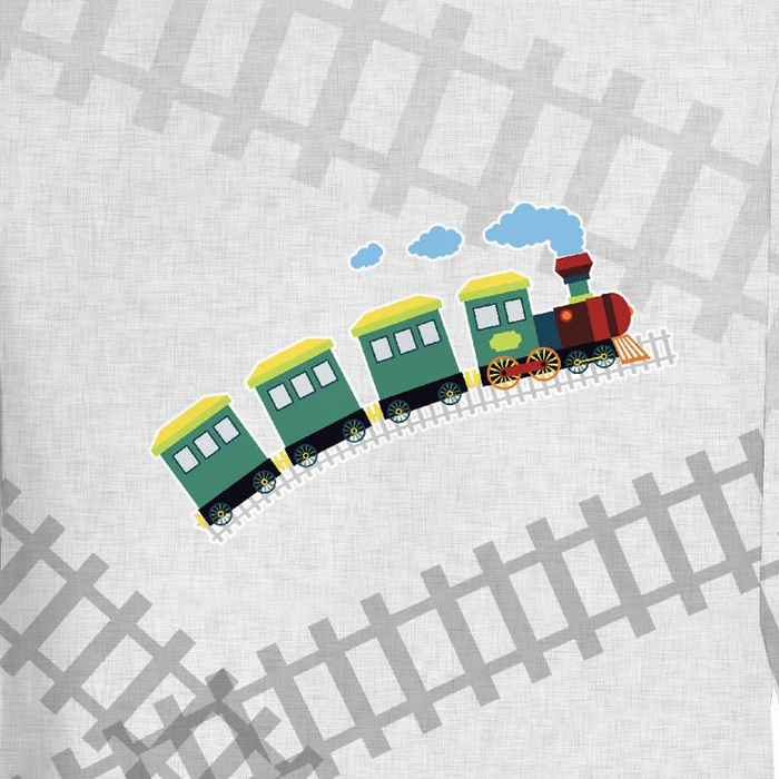 Longsleeve -  LOCOMOTIVE (train) / acid (grey) - single jersey (110/116)