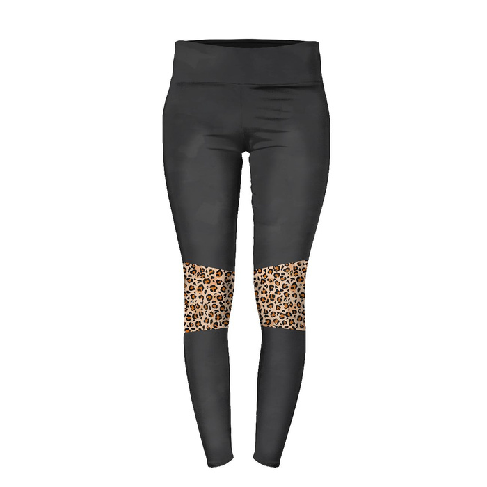 WOMEN'S THERMO LEGGINGS (GRETA) - LEOPARD / SPOTS - sewing set L