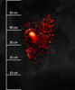 STEAMPUNK HEART - Paneel (60cm x 50cm) Hydrophober angerauter Wintersweat