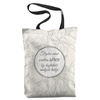 SHOPPER BAG -  Trzeba mieć wielkie serce, by kształcić małych ludzi / birds - Cotton woven fabric - sewing set