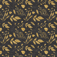 BLÄTTER Ms 11 (gold) / schwarz  - Krepp
