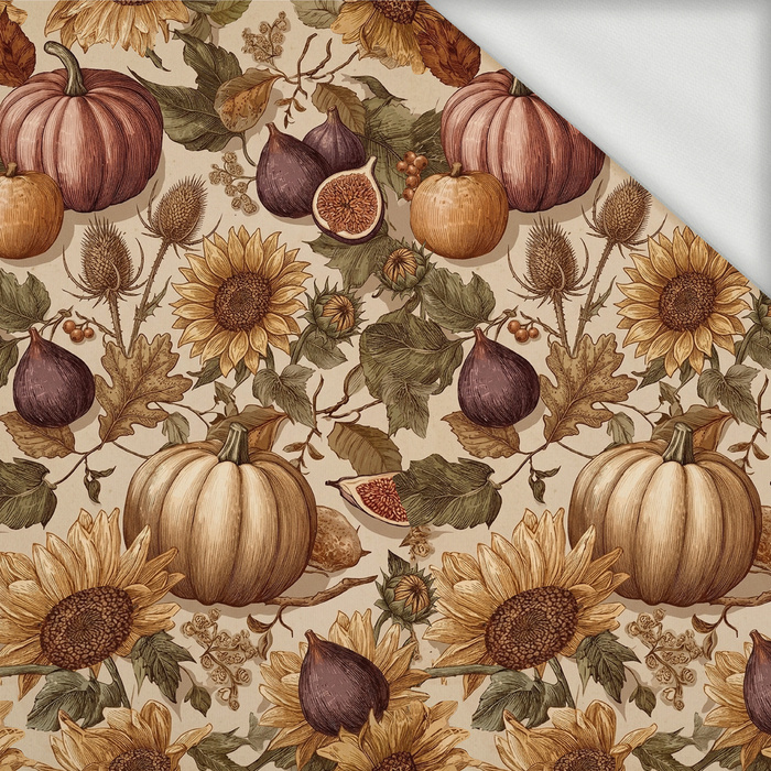 AUTUMN FLOWERS WZ. 28 - looped knit fabric