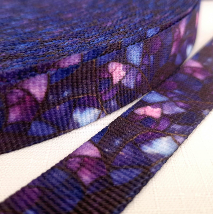 Bedrucktes Gurtband 25 mm - STAINED GLASS WZ. 13