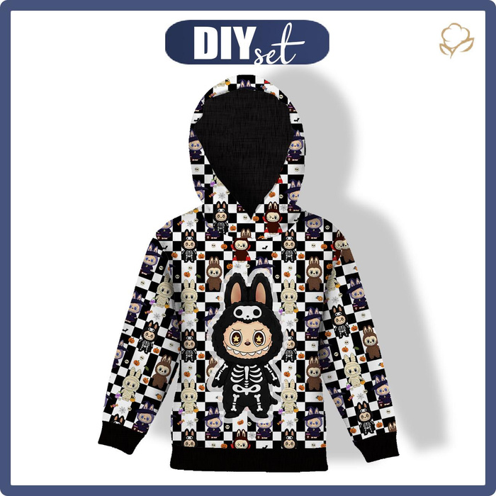 DZIECIĘCA BLUZA Z KAPTUREM (ALEX) - Creepy cut halloween wz.1 - zestaw do uszycia (146/152)
