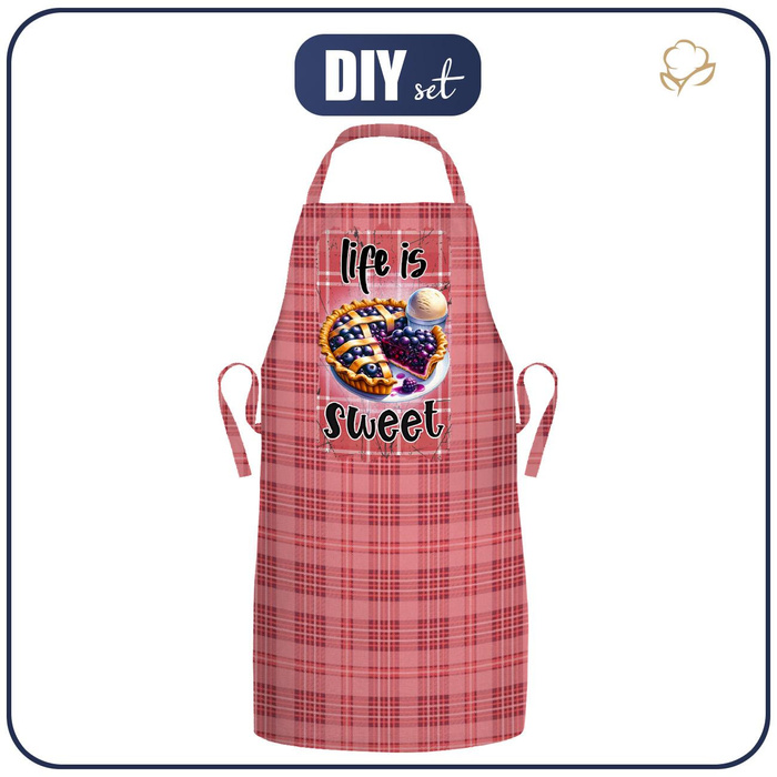 APRON - LIFE IS SWEET - sewing set